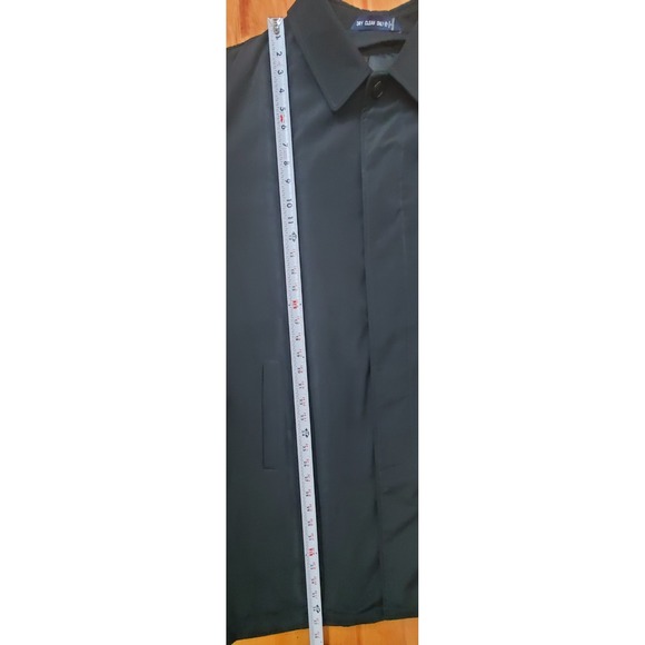 Ralph Lauren Black Rain Coat Topcoat Overcoat Removable Wool Liner Men's XL - Picture 13 of 14